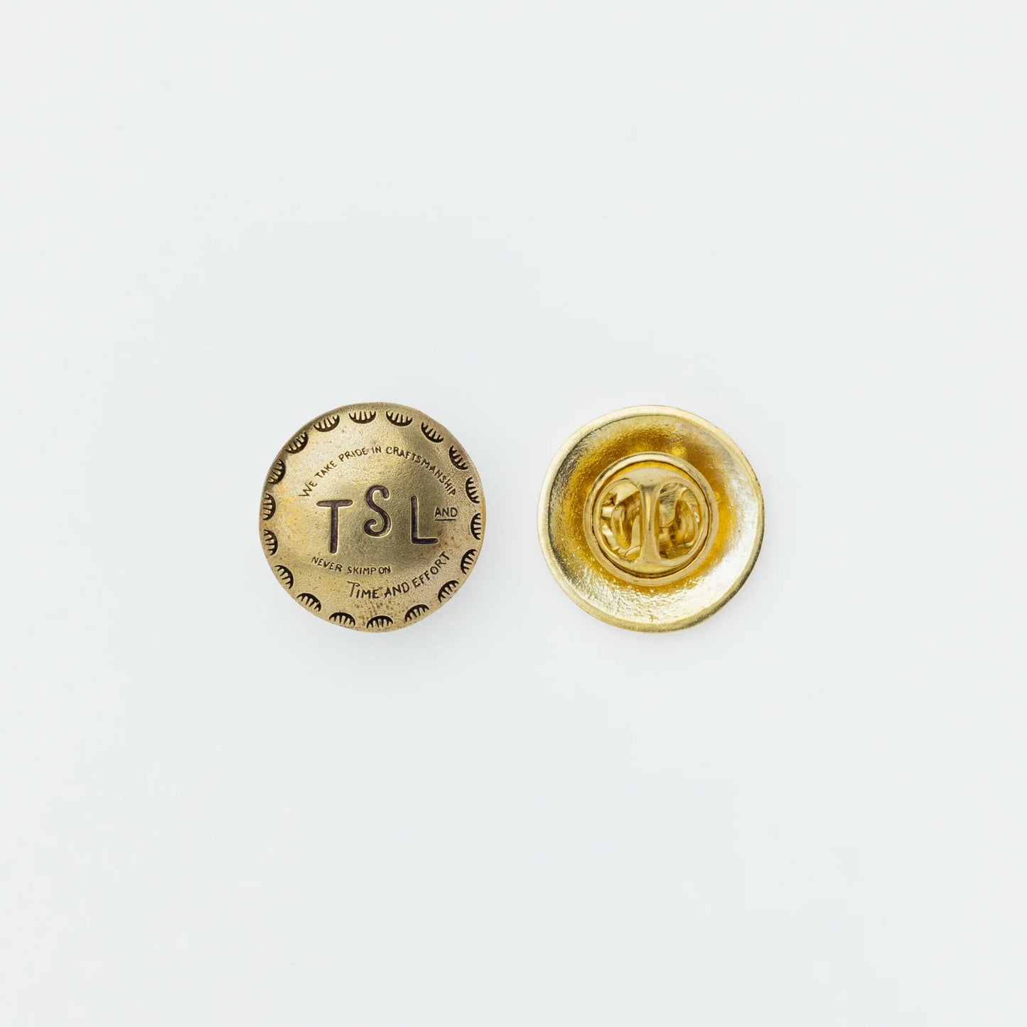 The Superior Labor Brass Round Pin - A