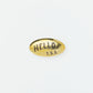 The Superior Labor Hello TSL Brass Oval Pin - C