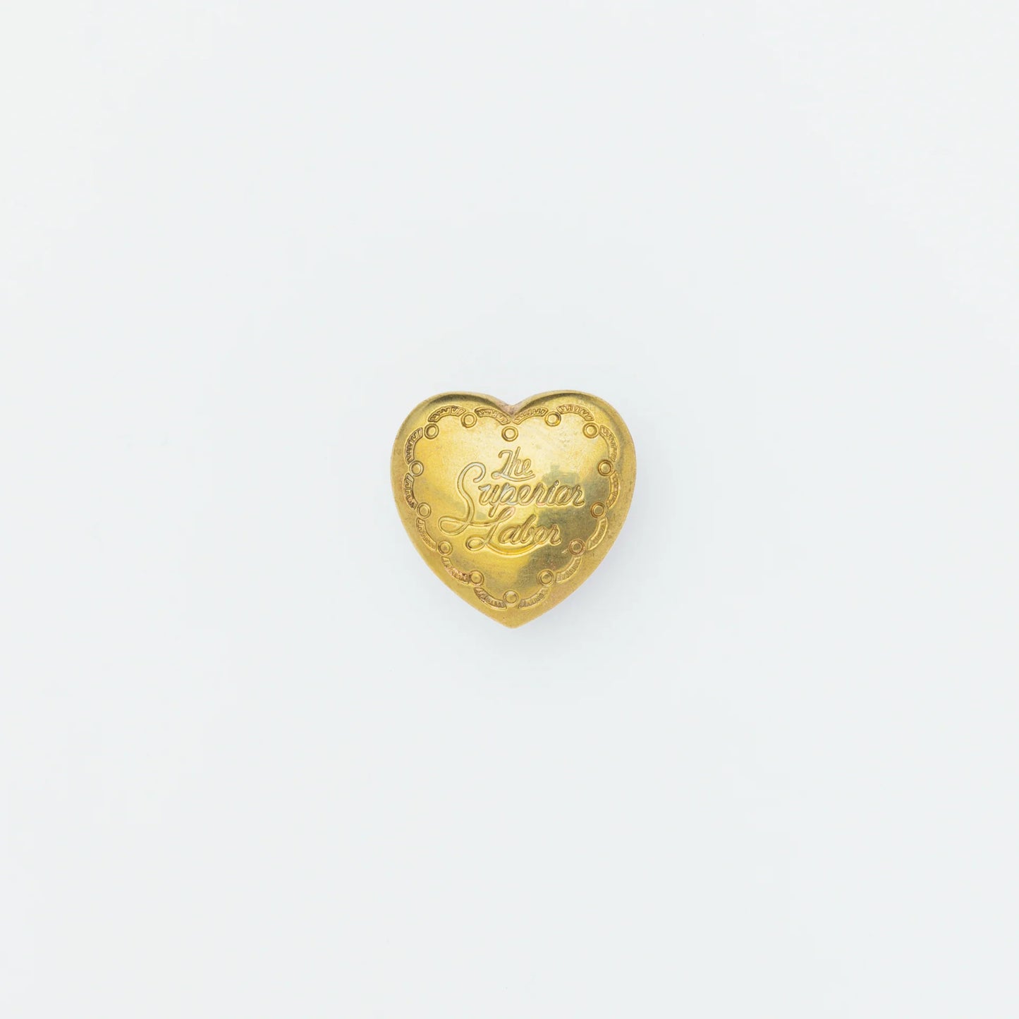 The Superior Labor Brass Heart Pin - D