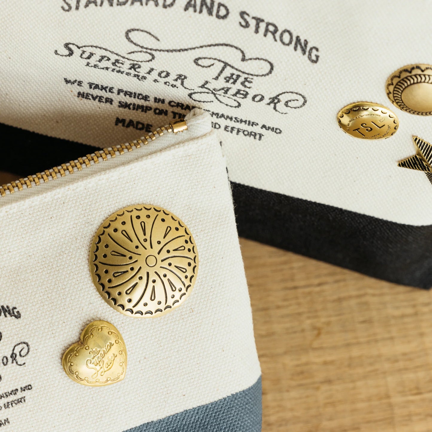 The Superior Labor Brass Heart Pin - D