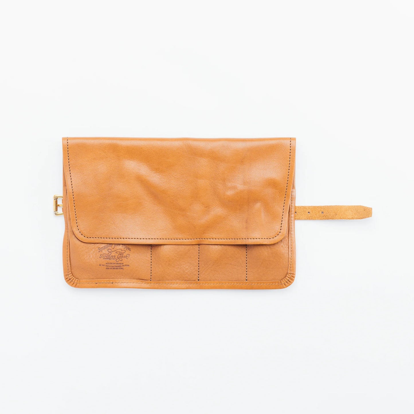 The Superior Labor Leather Roll Pen Case - Light Brown