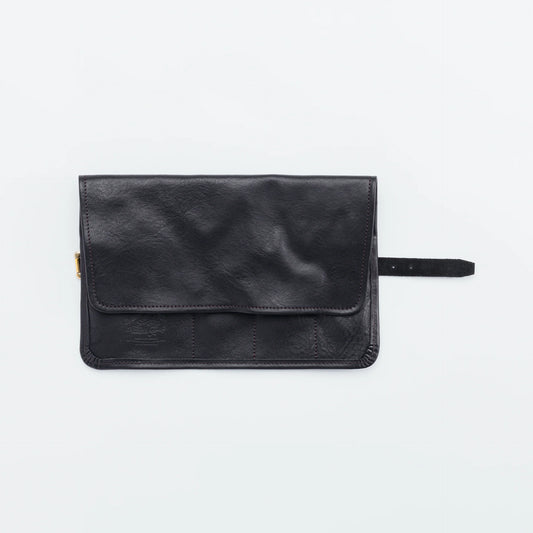 The Superior Labor Leather Roll Pen Case - Black