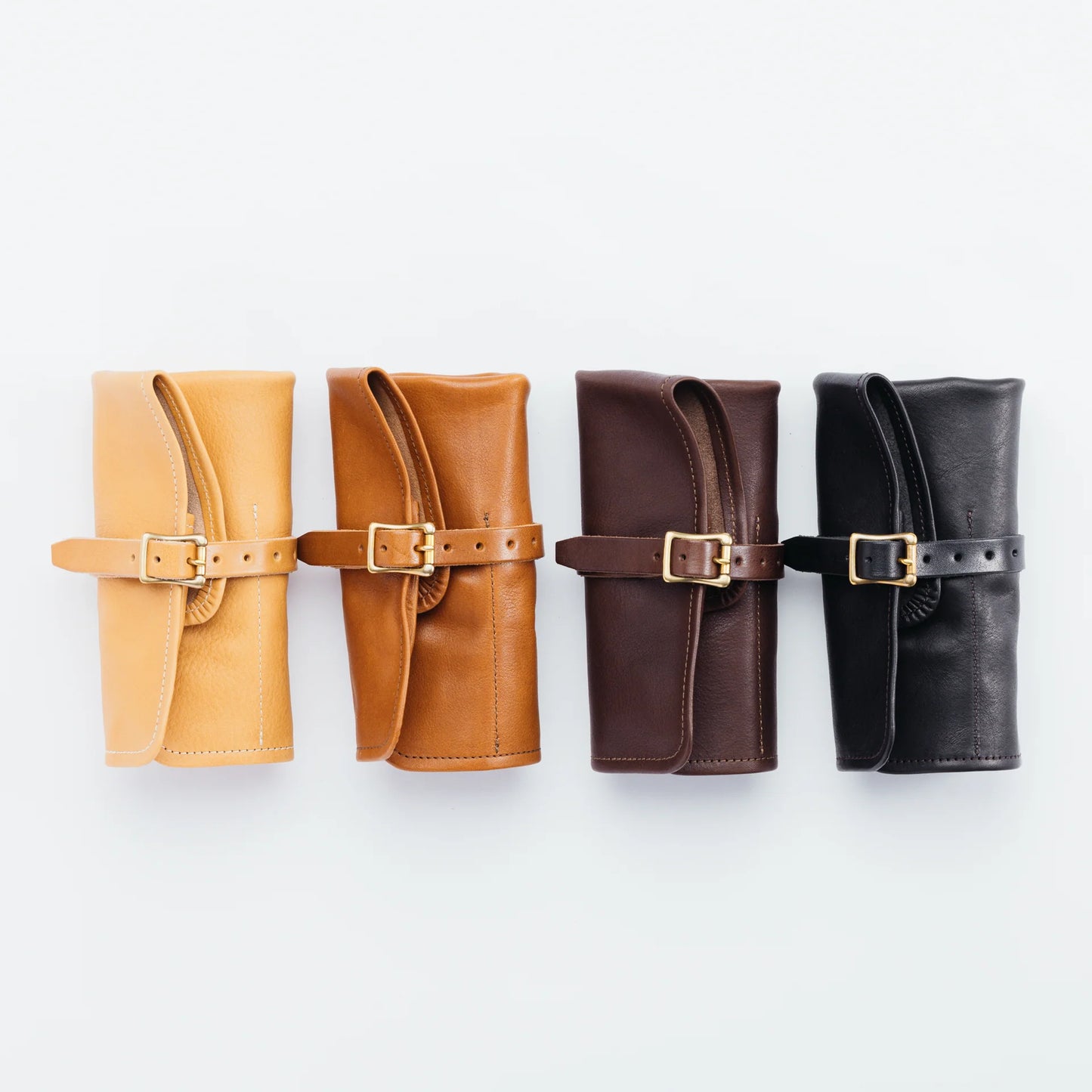 The Superior Labor Leather Roll Pen Case - Natural
