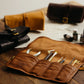 The Superior Labor Leather Roll Pen Case - Dark Brown