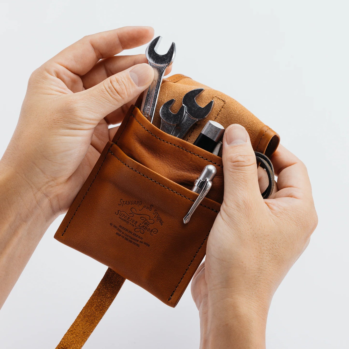 The Superior Labor Leather Tool/Pen Holder - Light Brown
