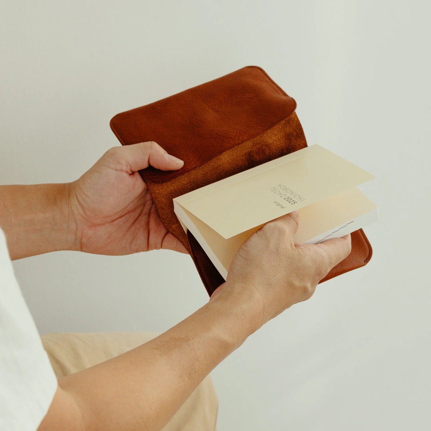 The Superior Labor A5 Oil Leather Notebook Cover - Light Brown
