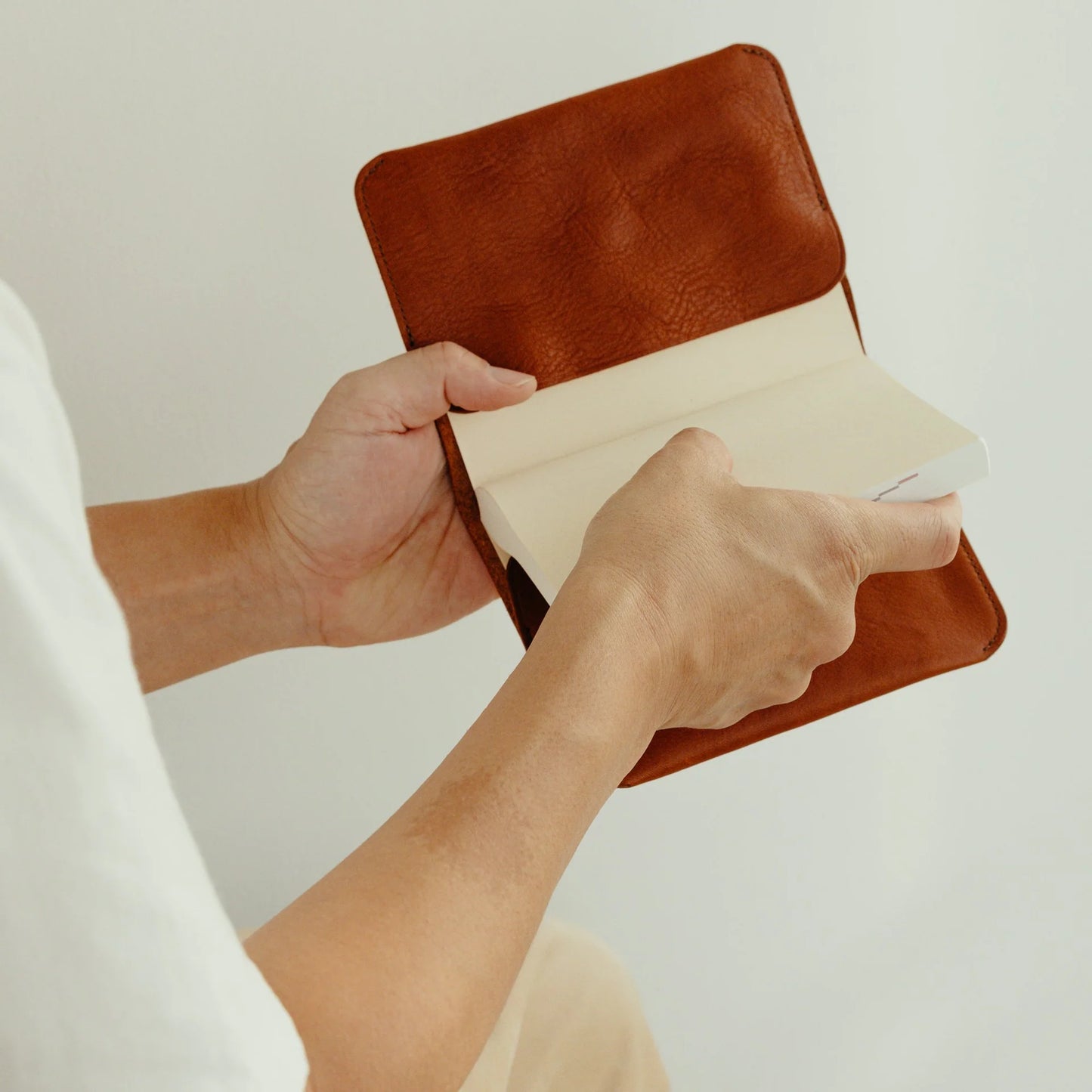 The Superior Labor A5 Oil Leather Notebook Cover - Light Brown