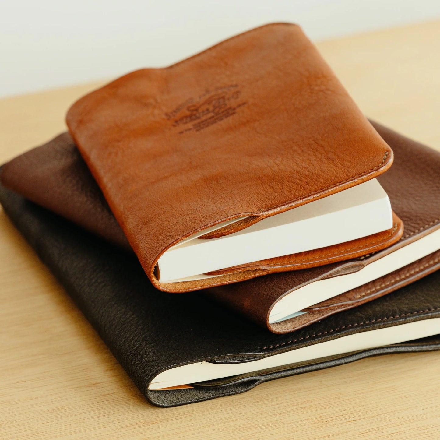 The Superior Labor A5 Oil Leather Notebook Cover - Light Brown