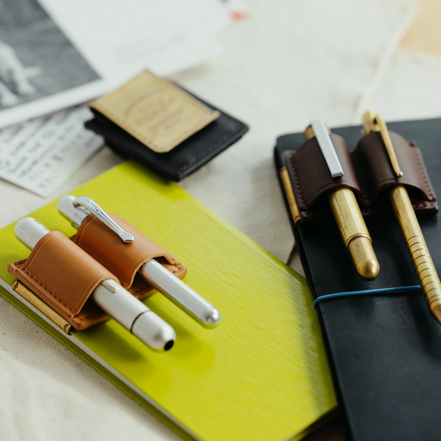 The Superior Labor INGRASSATO Clip Pen Holder - Tan