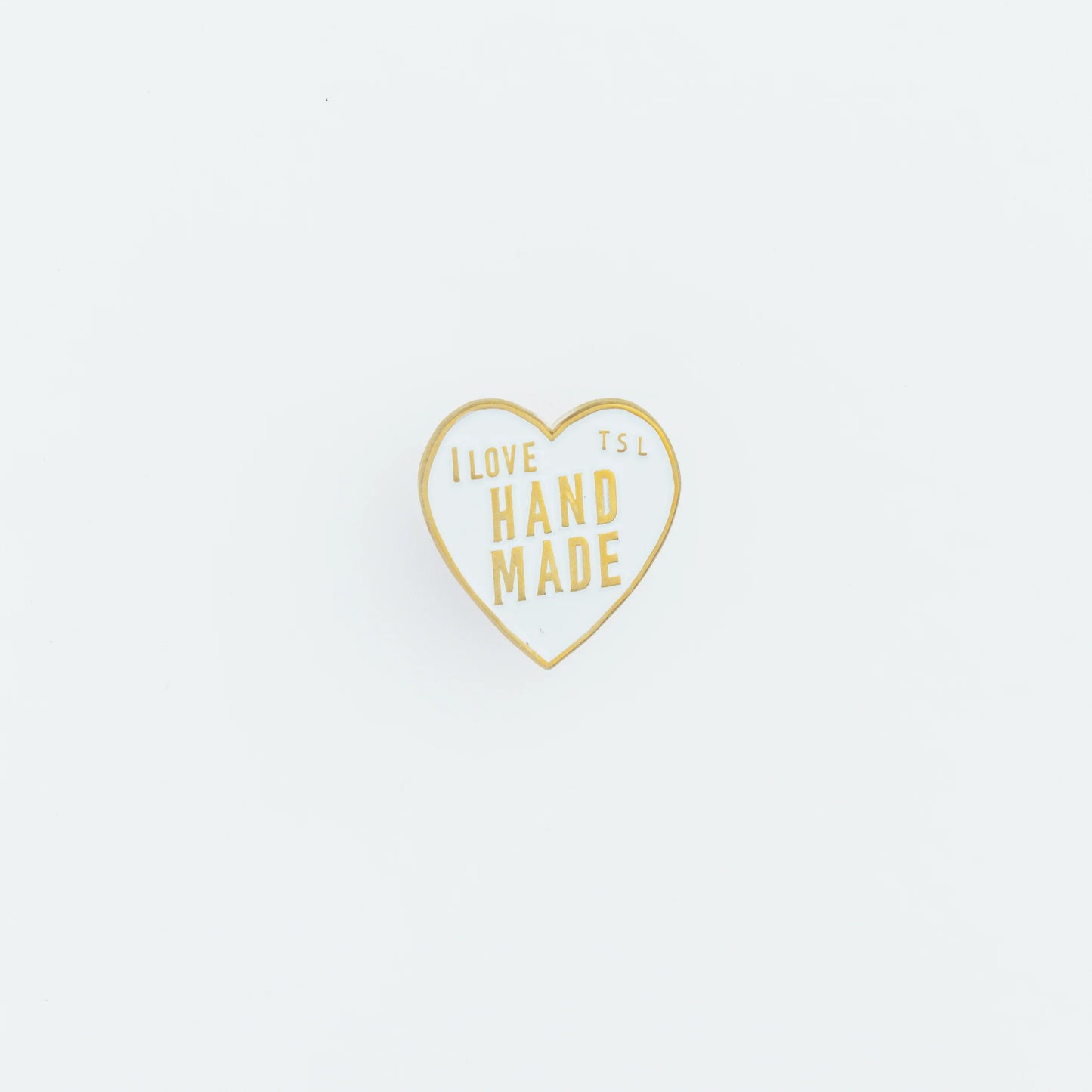 The Superior Labor Heart Logo Pin - White