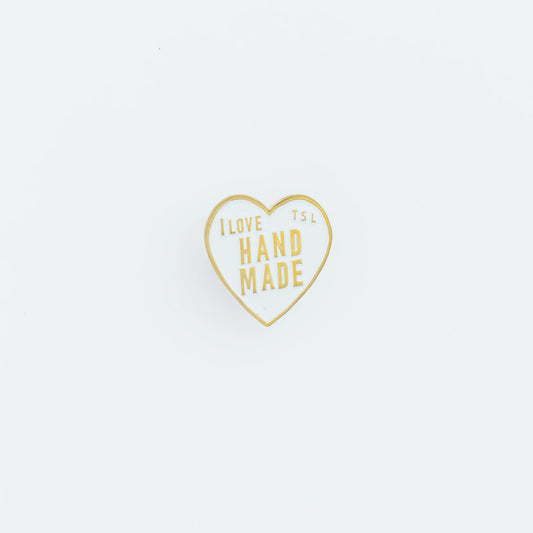 The Superior Labor Heart Logo Pin - White