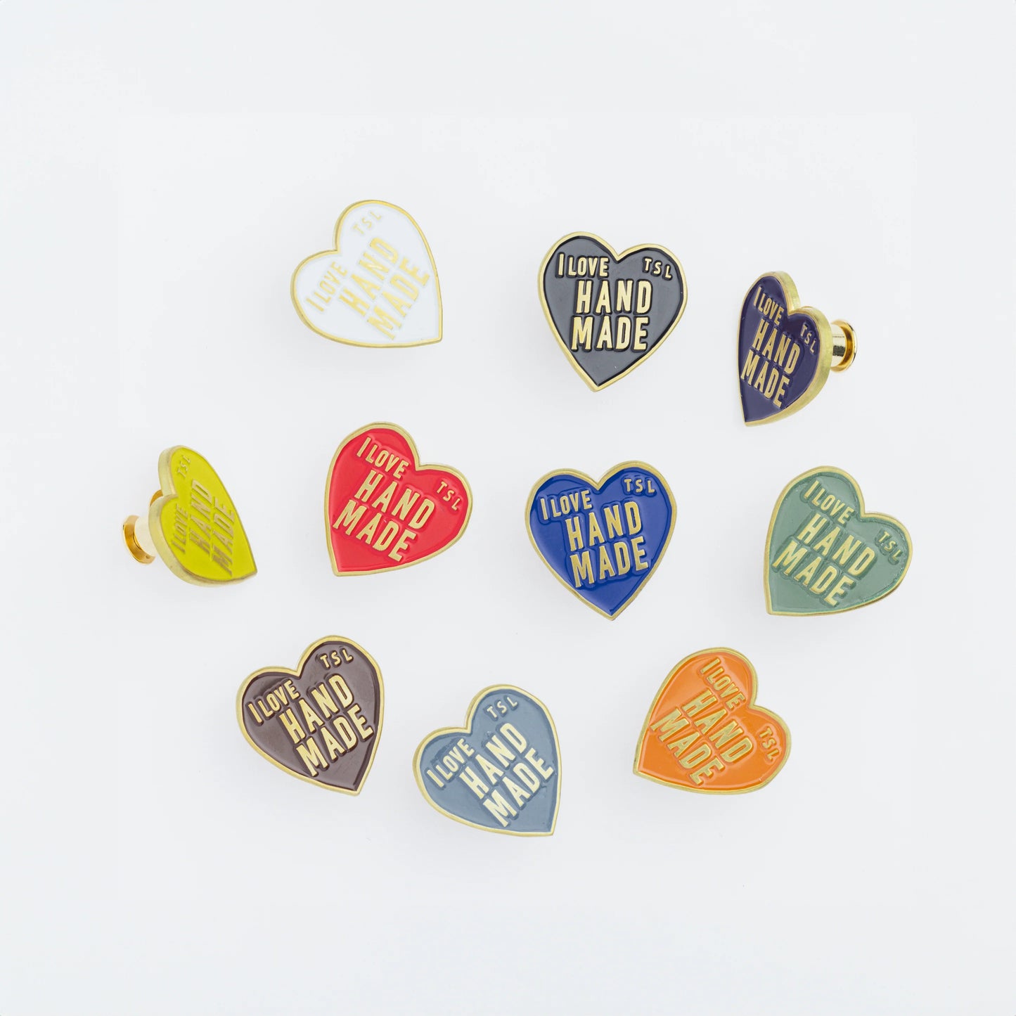 The Superior Labor Heart Logo Pin - Blue Gray