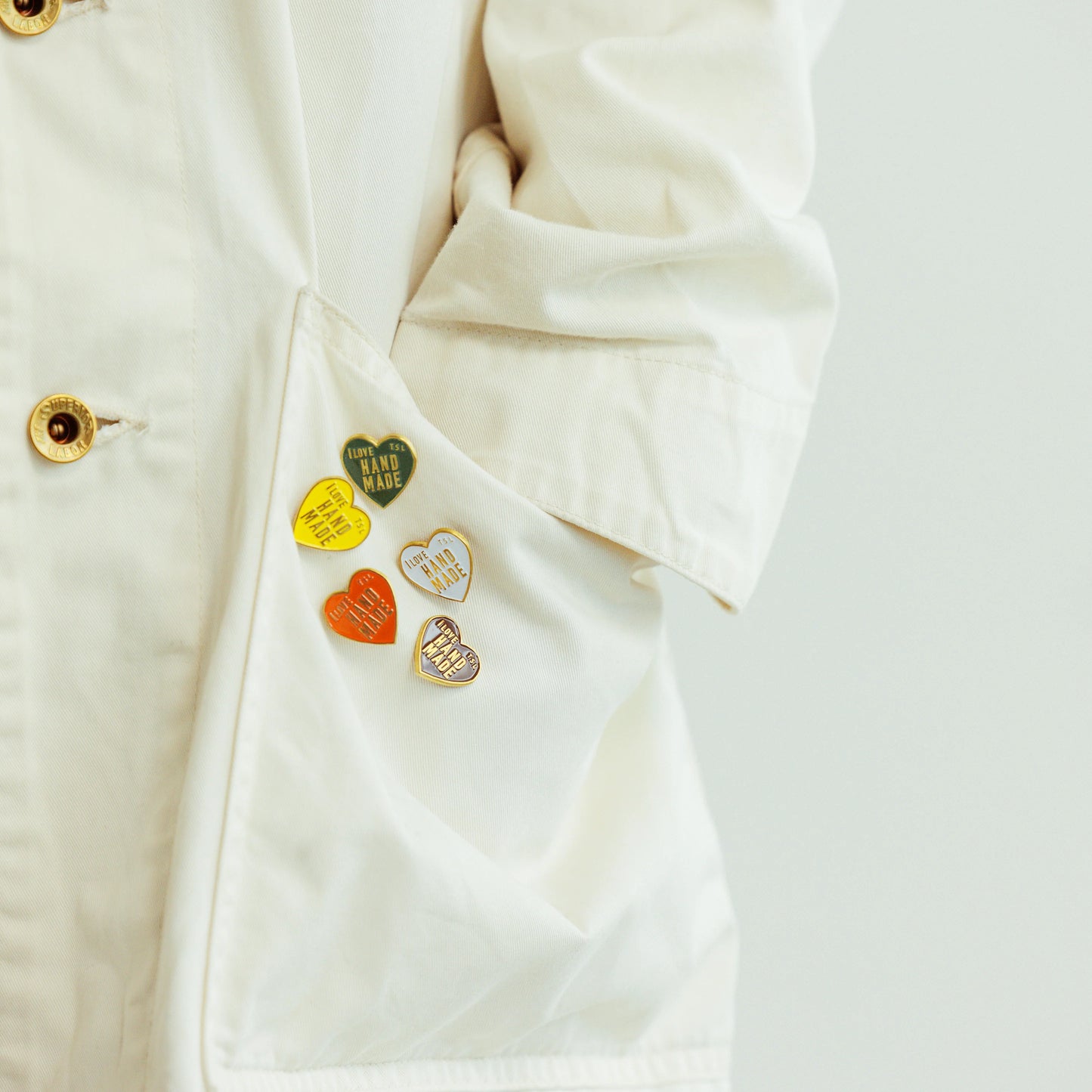 The Superior Labor Heart Logo Pin - Navy