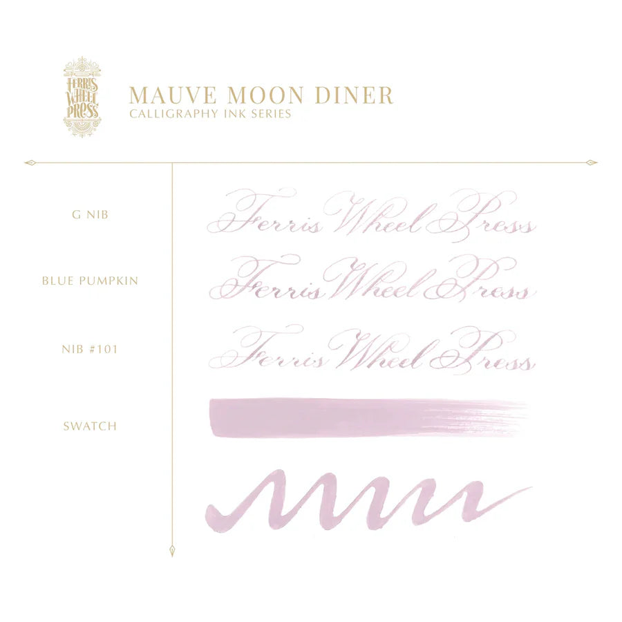 Ferris Wheel Press Mauve Moon Diner Calligraphy (28ml) Bottled Ink