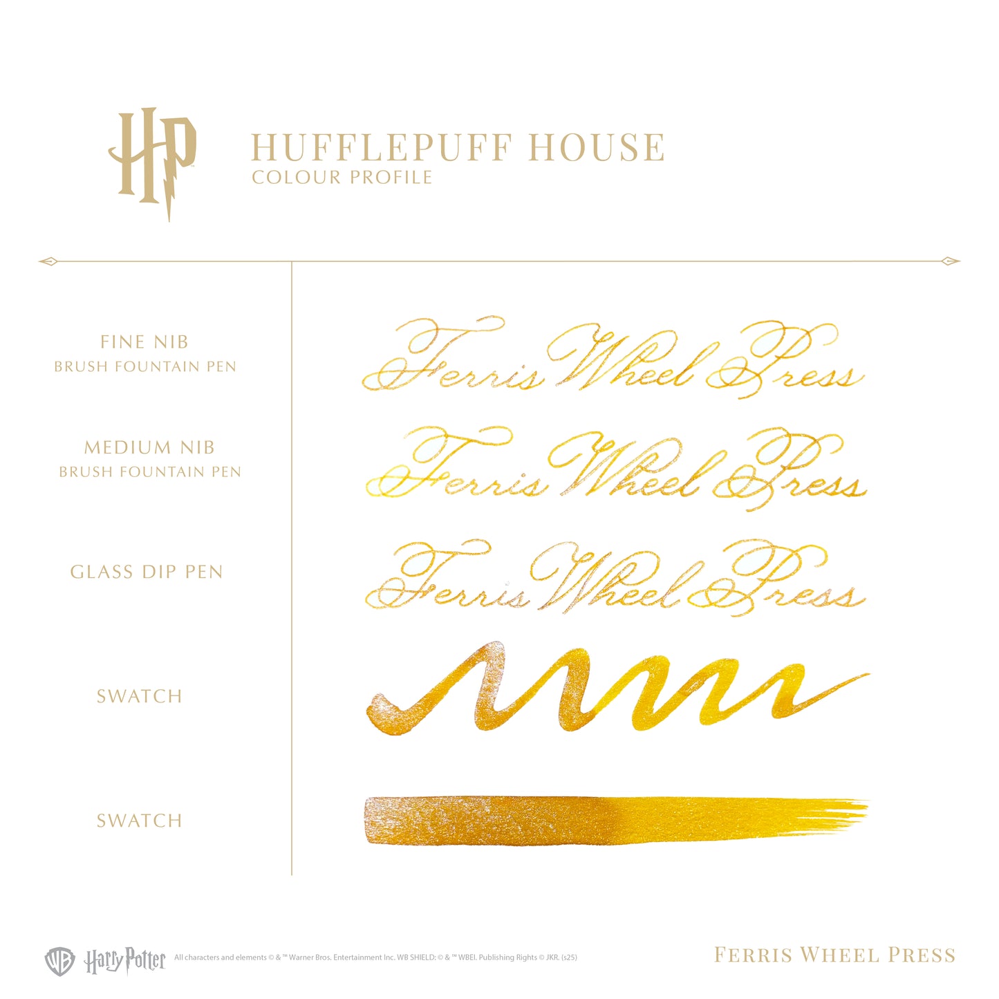 Ferris Wheel Press Harry Potter Hufflepuff House (38ml) Bottled Ink (Limited Edition)
