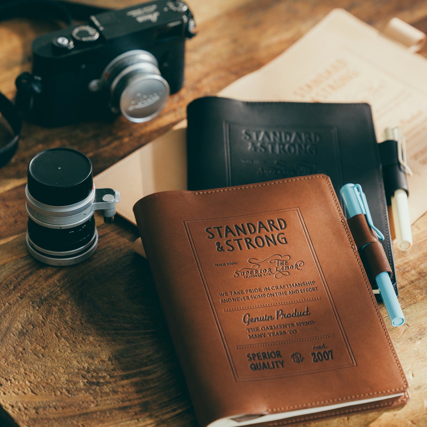 The Superior Labor A5 Stamped Series Note Keeper - Brown