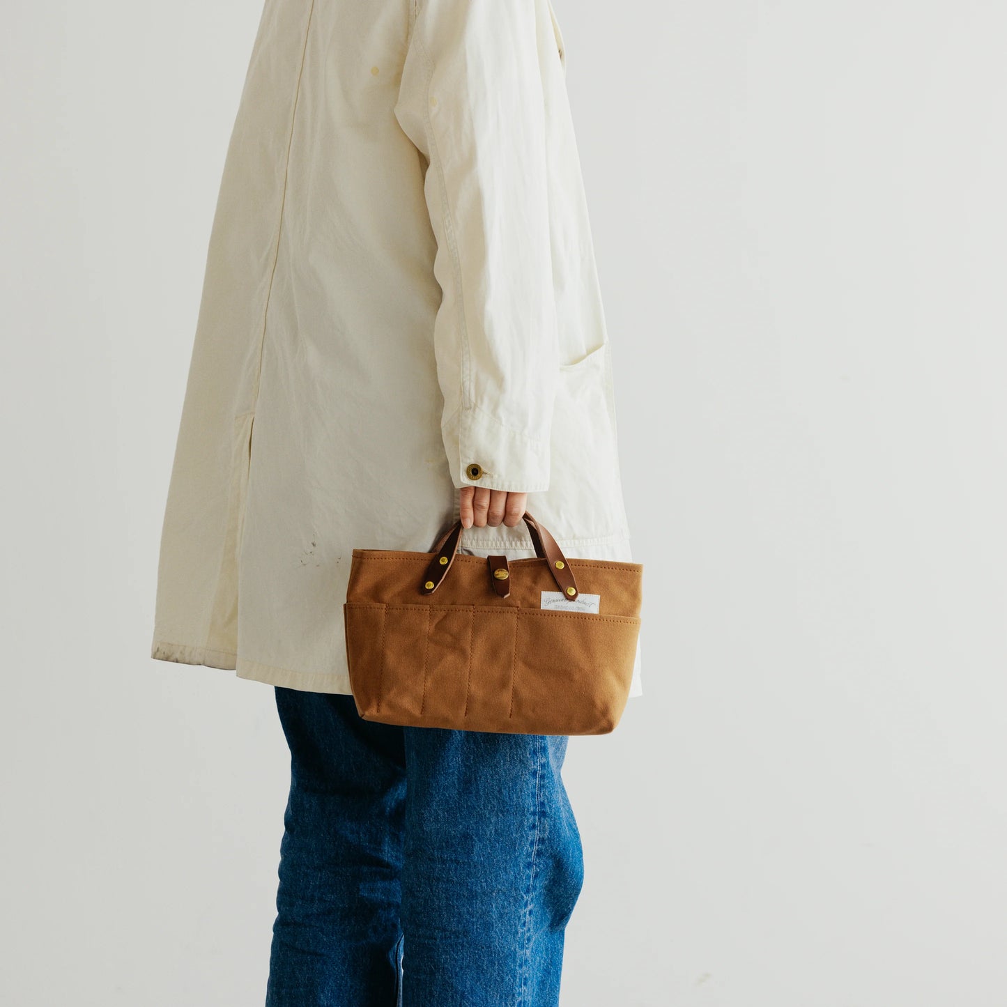 The Superior Labor Paraffin Canvas Mini Bag - Brown
