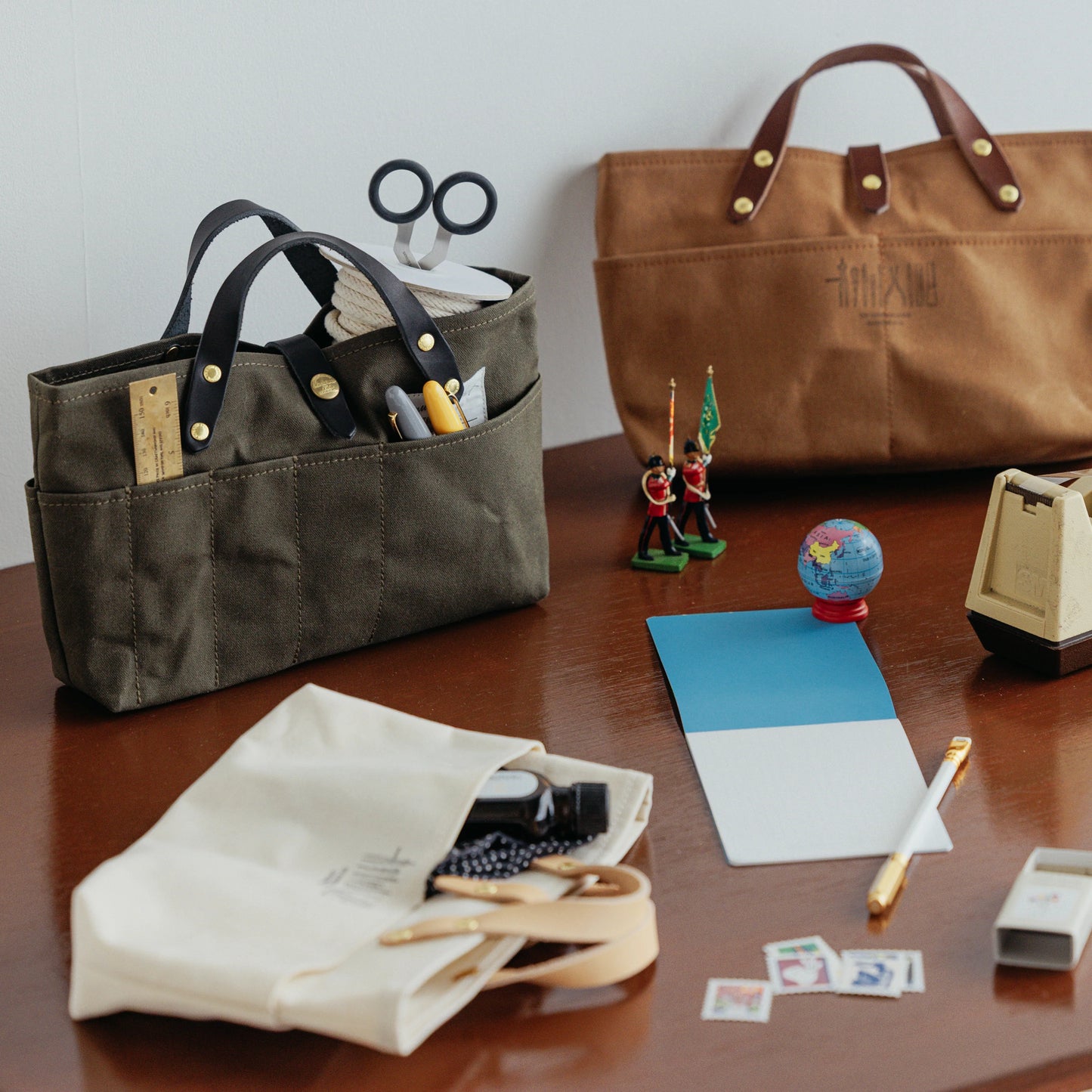 The Superior Labor Paraffin Canvas Mini Bag - Brown