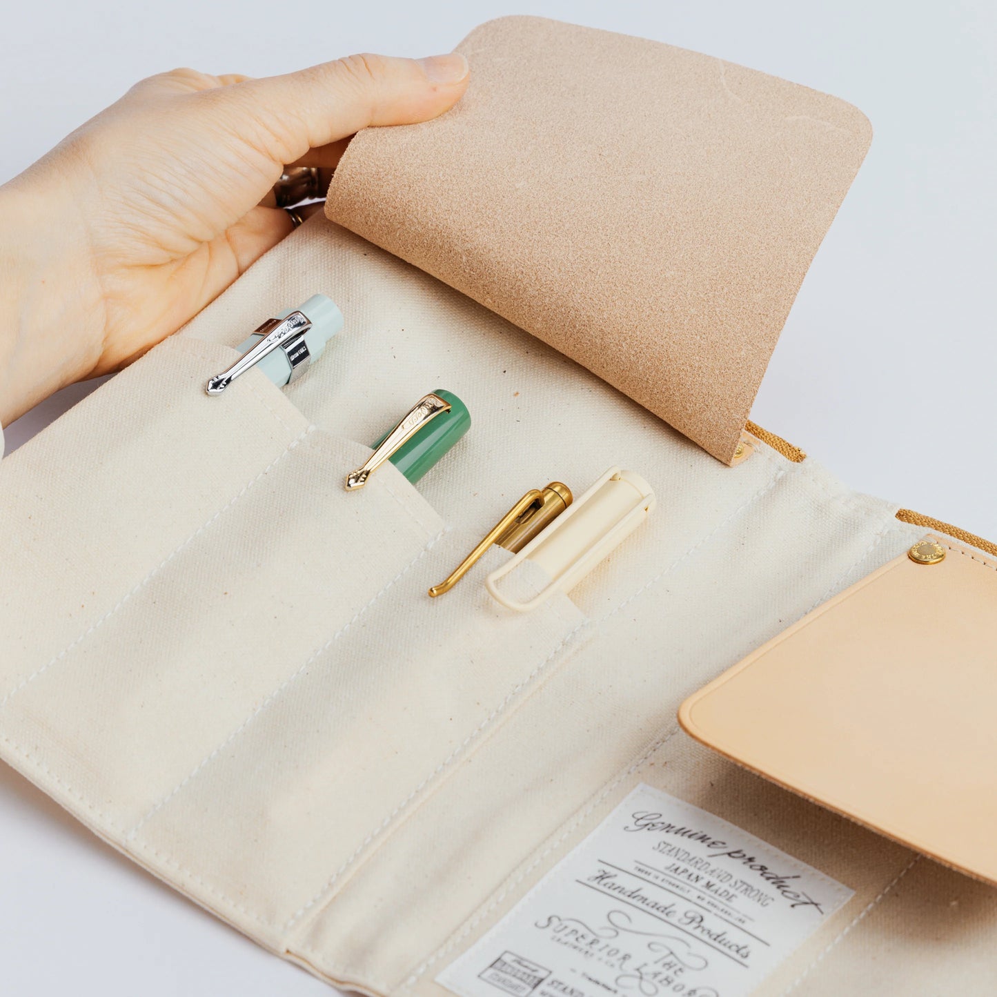 The Superior Labor Paraffin Canvas Pen Case - Khaki