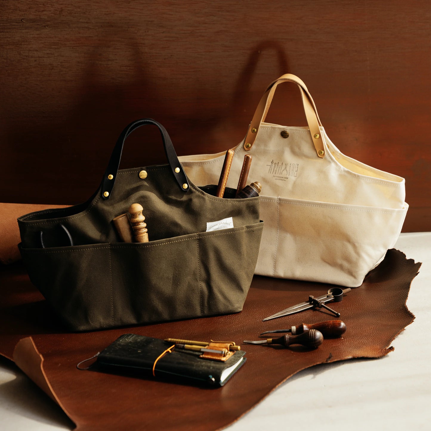 The Superior Labor Paraffin Canvas Apron Bag - Khaki