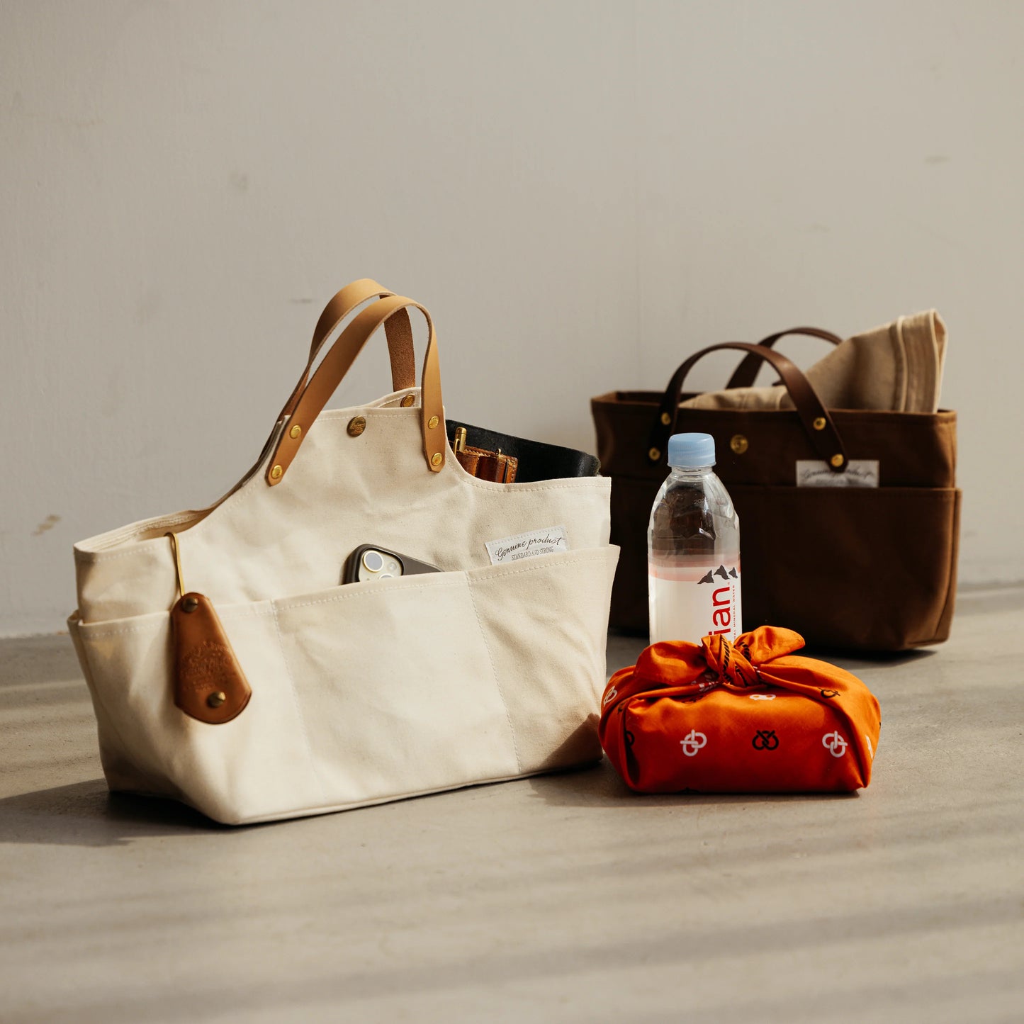 The Superior Labor Paraffin Canvas Mini Bag - Brown