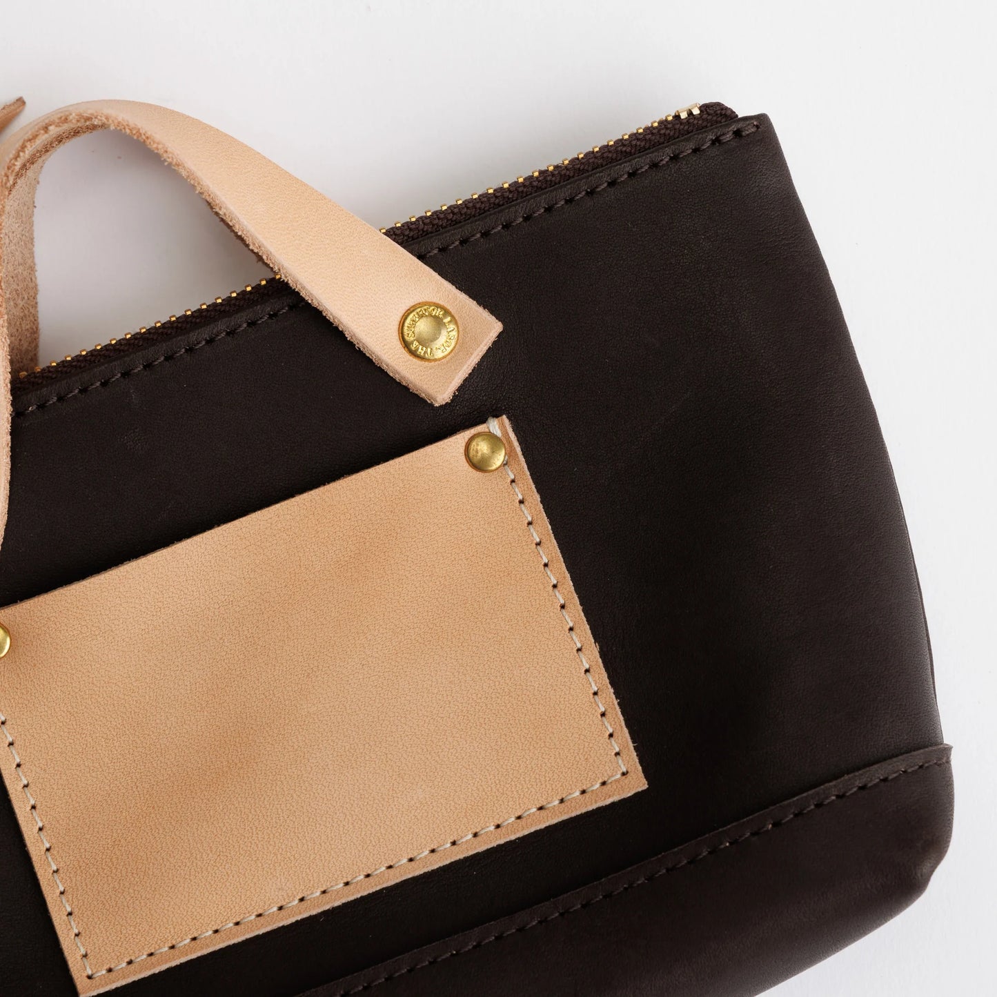 The Superior Labor All Leather Engineer Pouch - Brown Black