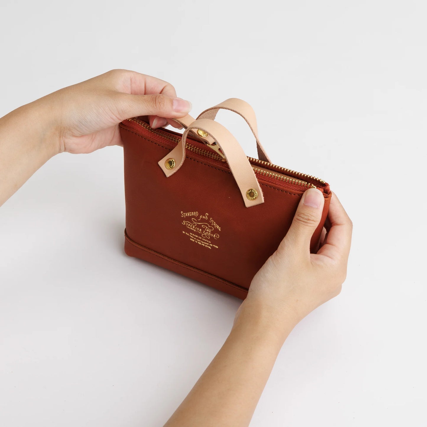 The Superior Labor All Leather Engineer Pouch - Brown Black