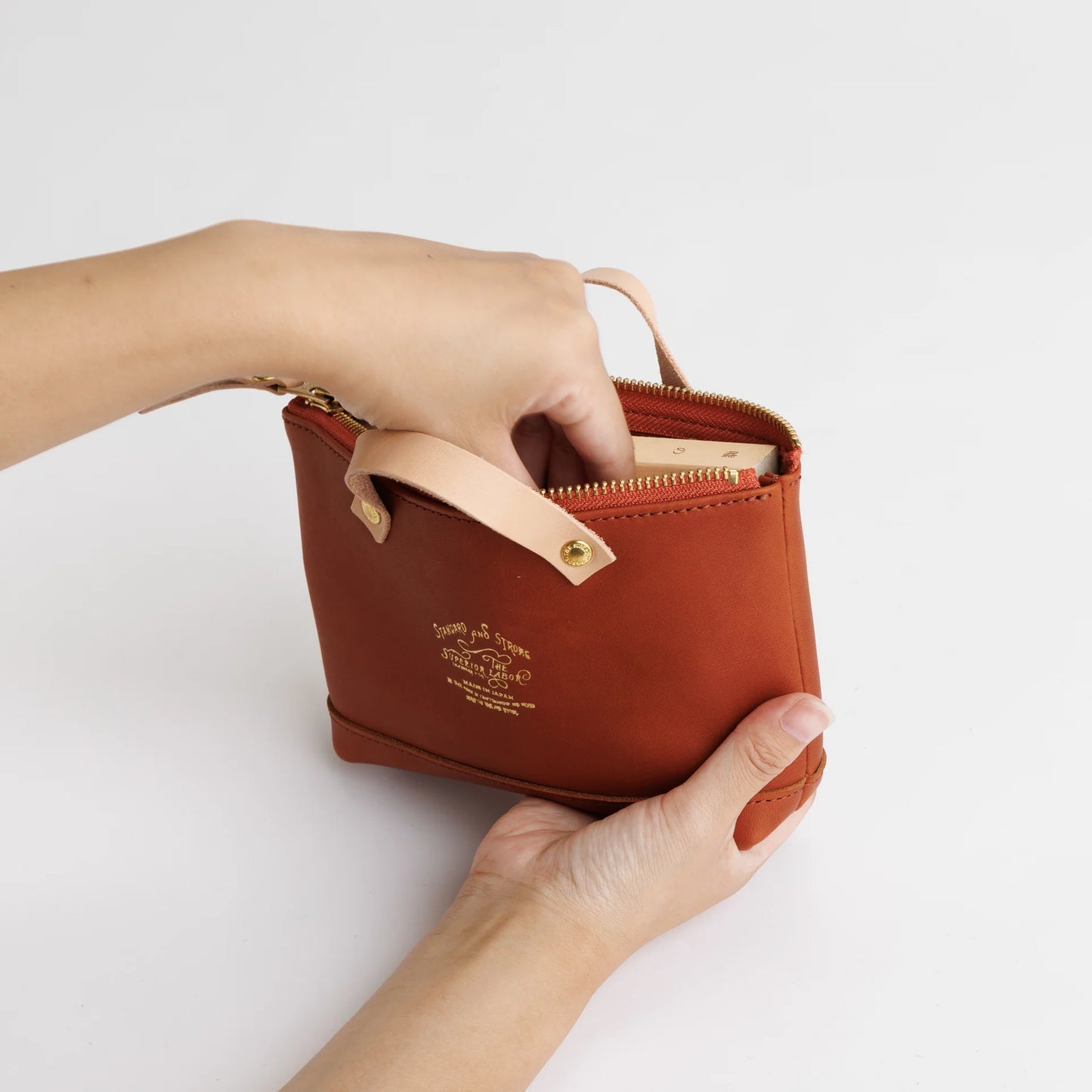 The Superior Labor All Leather Engineer Pouch - Brown Black