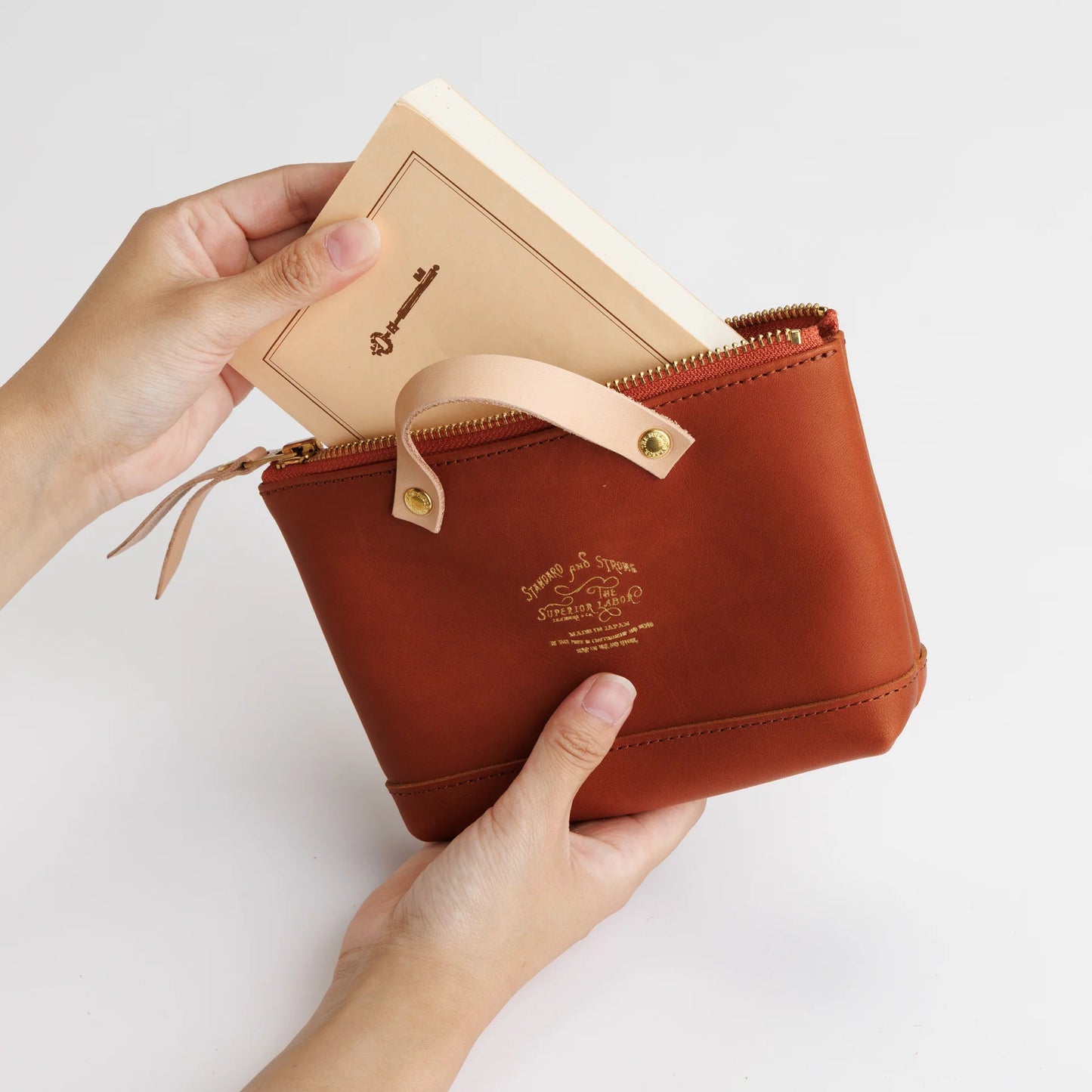 The Superior Labor All Leather Engineer Pouch - Brown Black