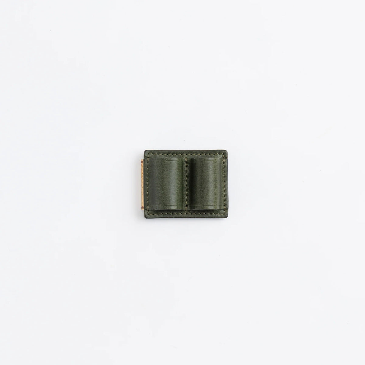 The Superior Labor Tochigi Pull-Up Leather Magnet Pen Clip - Olive