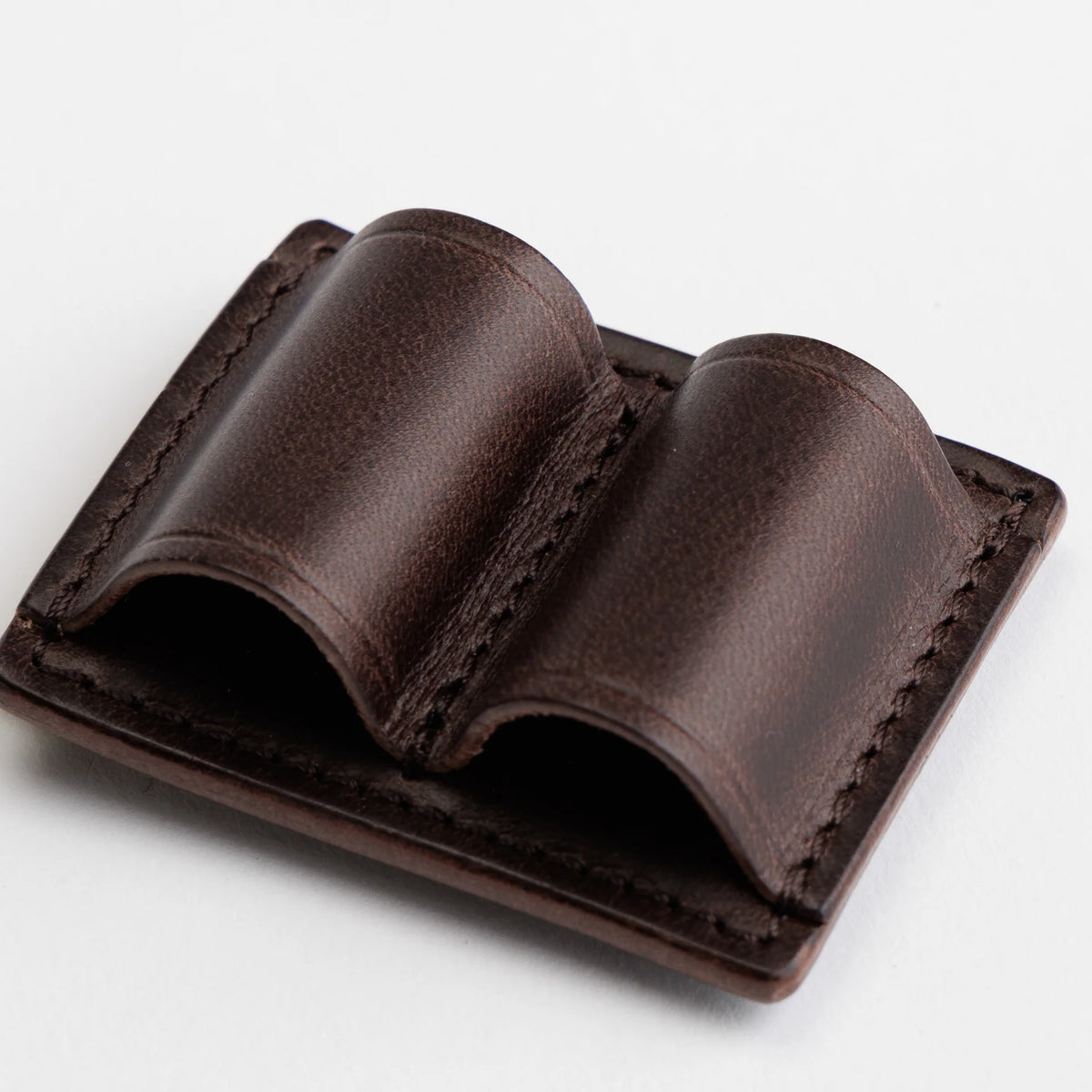 The Superior Labor Tochigi Pull-Up Leather Magnet Pen Clip - Olive