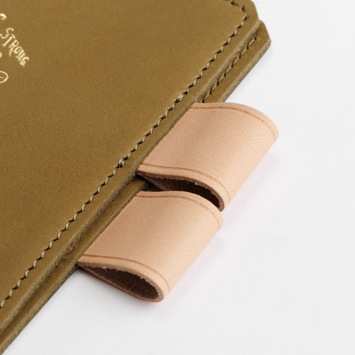The Superior Labor A6 Japanese Glove Leather Note Keeper - Olive
