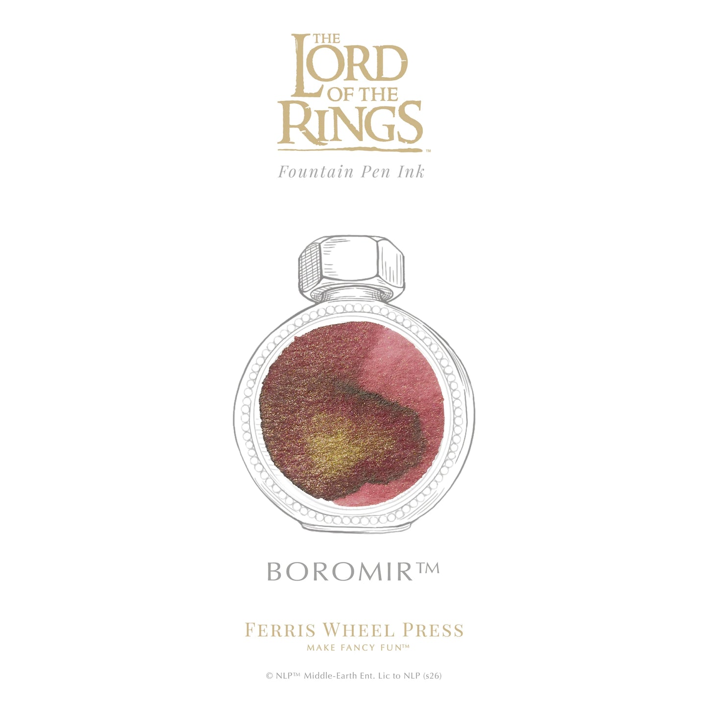 Ferris Wheel Press Lord of the Rings Boromir (38ml) Bottled Ink (25th Anniversary Edition)