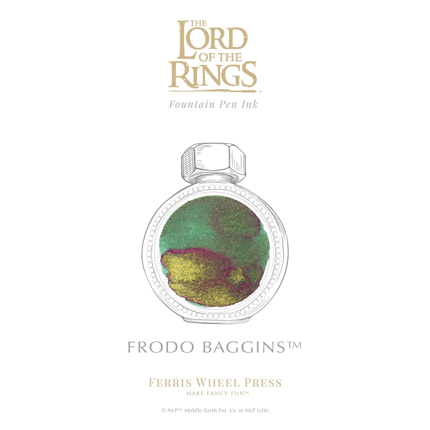 Ferris Wheel Press Lord of the Rings Frodo Baggins (38ml) Bottled Ink (25th Anniversary Edition)
