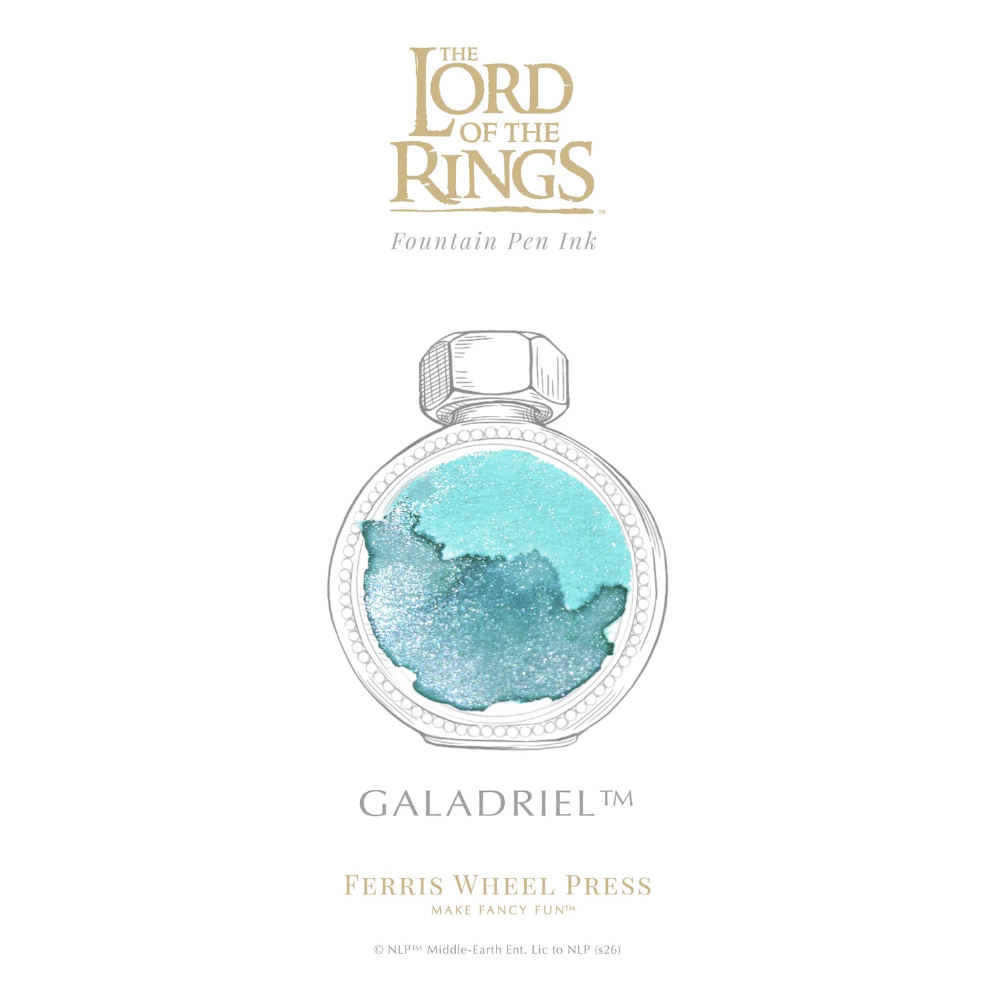 Ferris Wheel Press Lord of the Rings Galaderiel (38ml) Bottled Ink (25th Anniversary Edition)