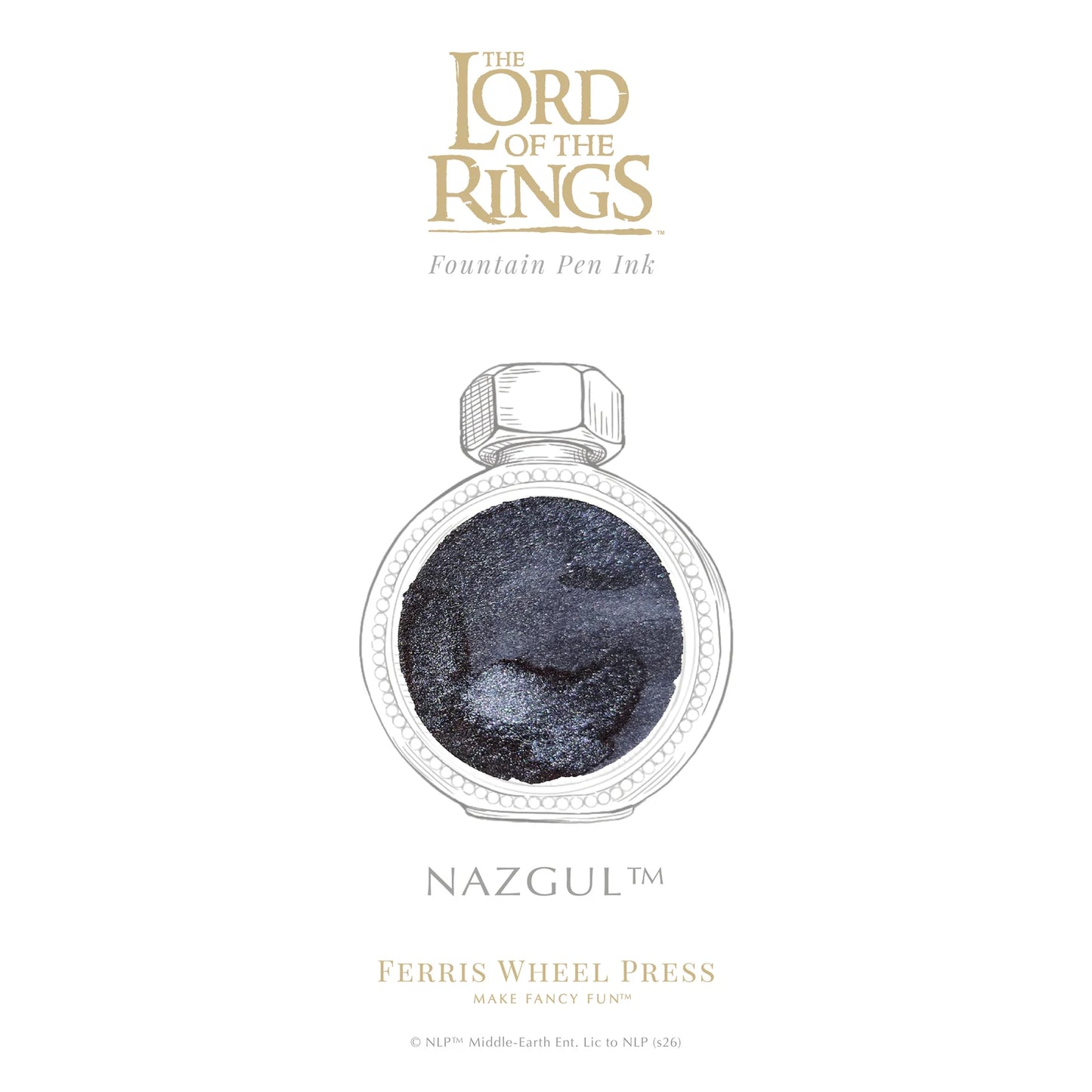 Ferris Wheel Press Lord of the Rings Nazgûl (38ml) Bottled Ink (25th Anniversary Edition)