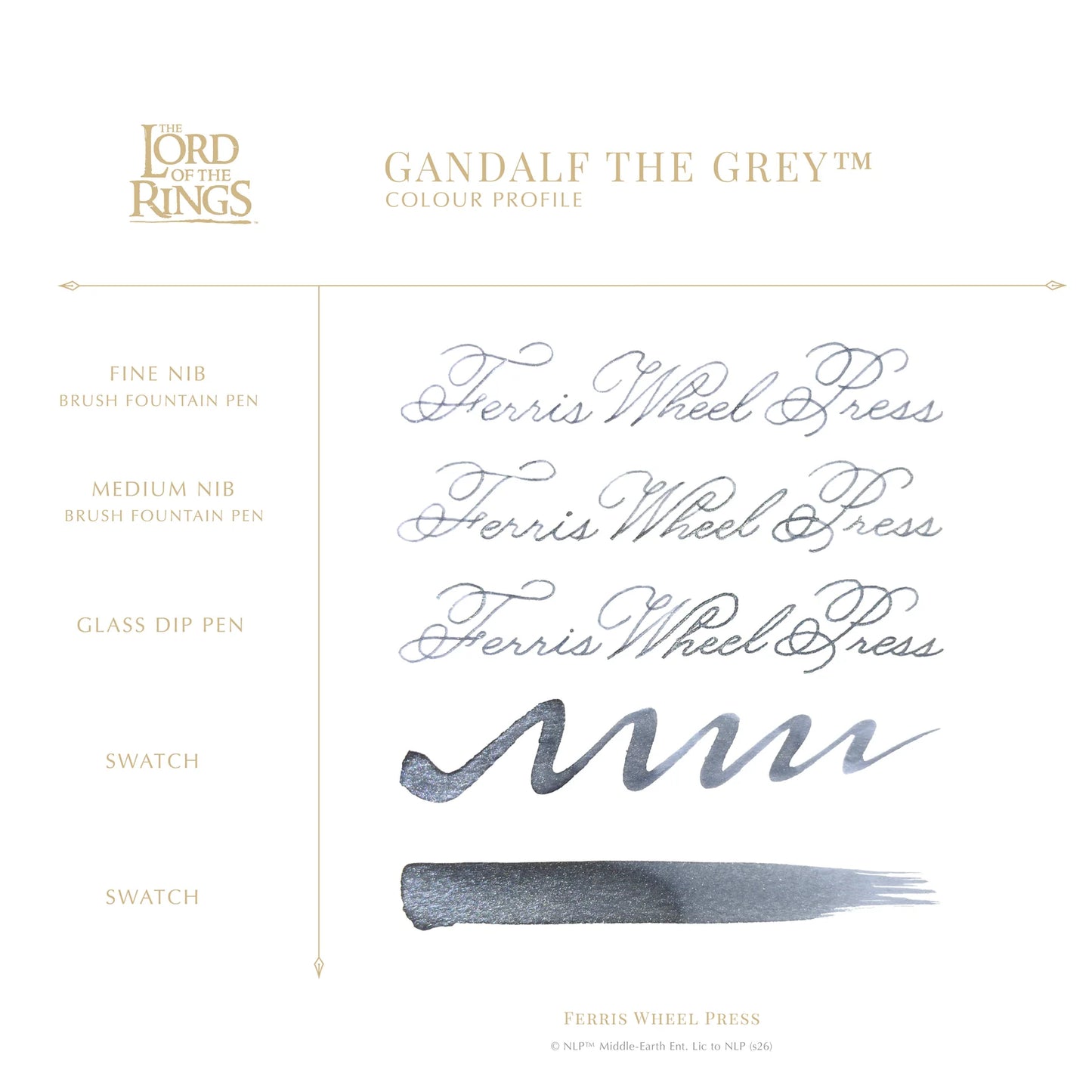 Ferris Wheel Press Lord of the Rings Gandalf the Grey (38ml) Bottled Ink (25th Anniversary Edition)