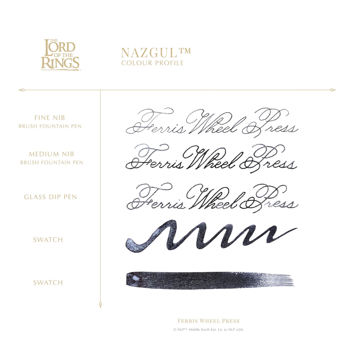 Ferris Wheel Press Lord of the Rings Nazgûl (38ml) Bottled Ink (25th Anniversary Edition)