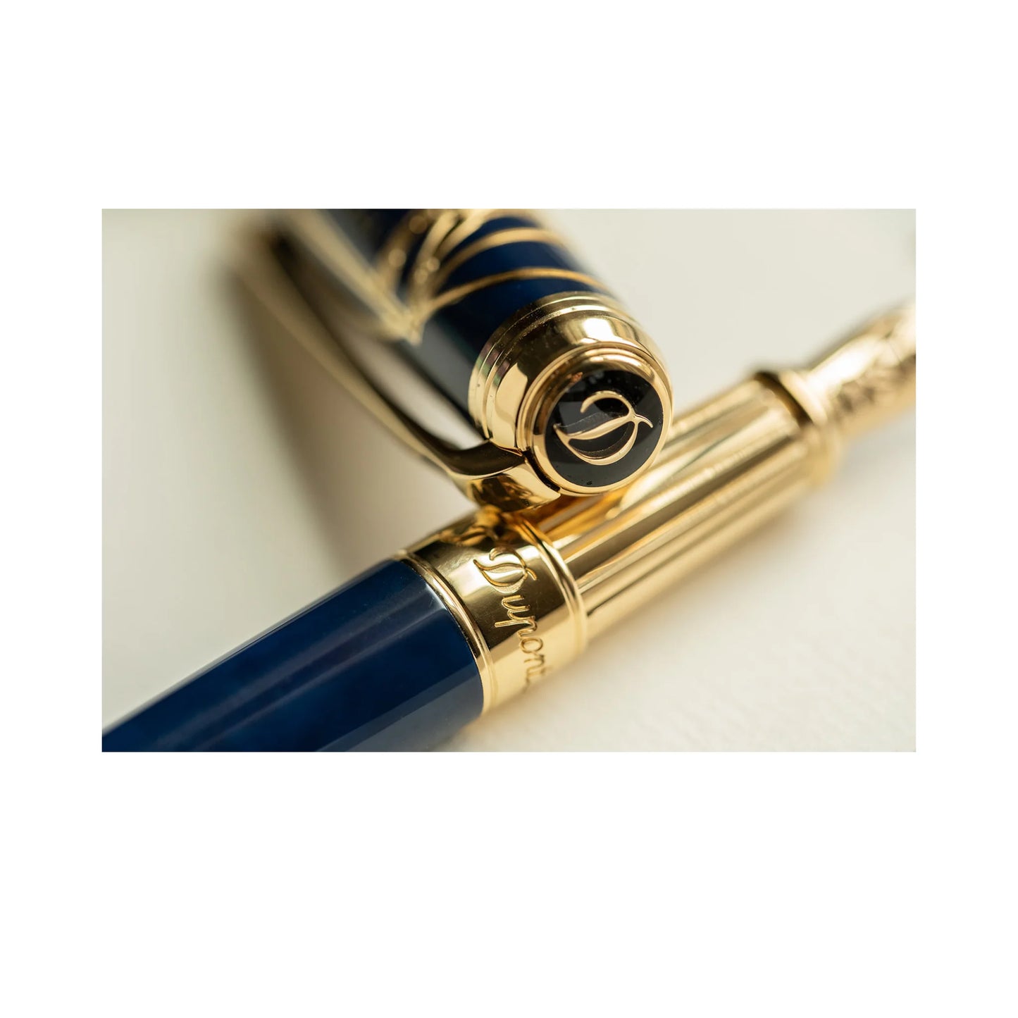 S.T. Dupont Line D Large Prestige Fountain Pen -  Vitruvian Man Blue (Limited Edition)