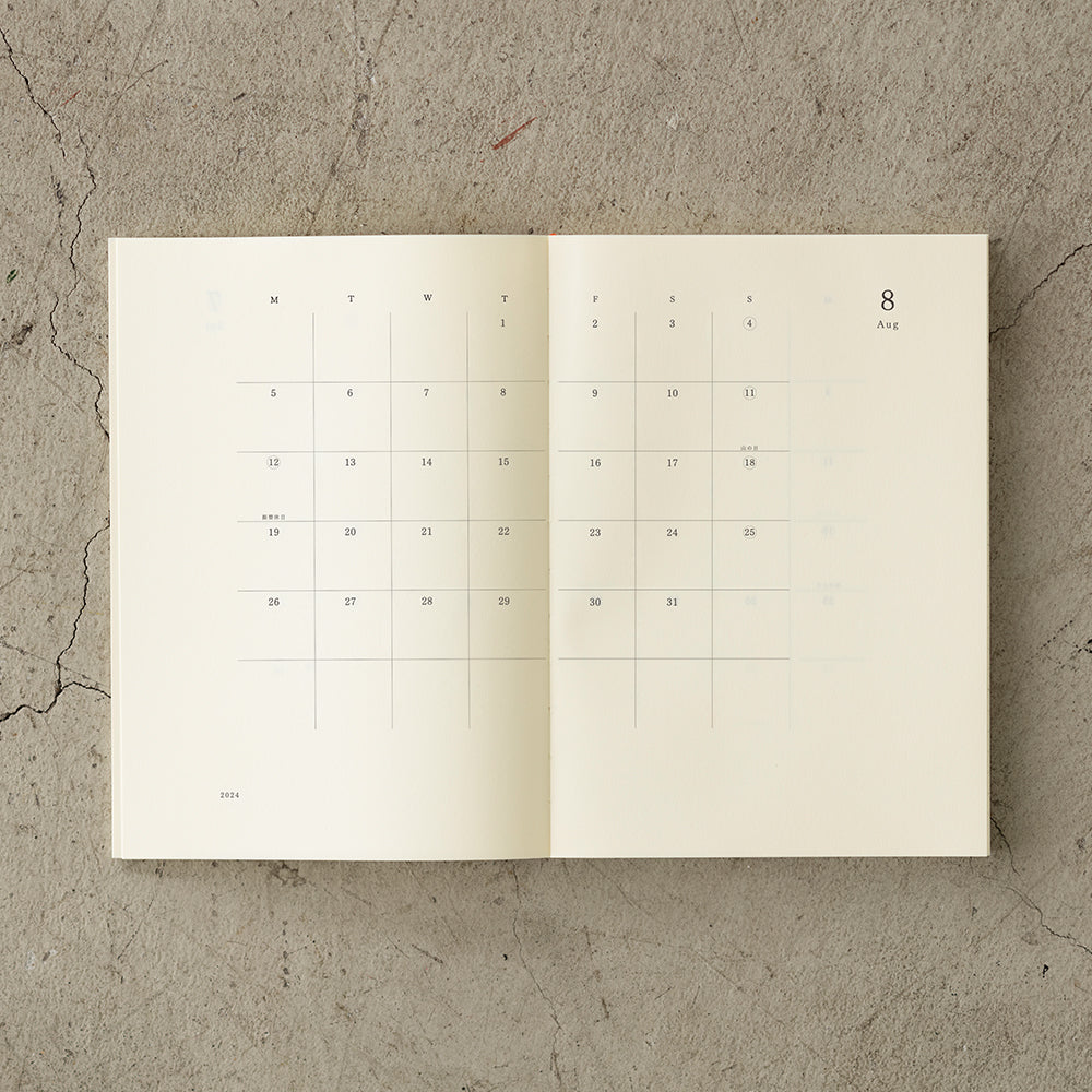 Midori 2024 MD Notebook Diary Thin - A5 Size