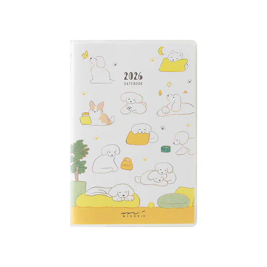 Midori 2026 Mini Pocket Diary - Dog