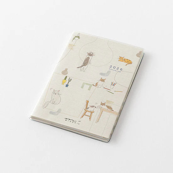 Midori 2026 Mini Pocket Diary - Cat