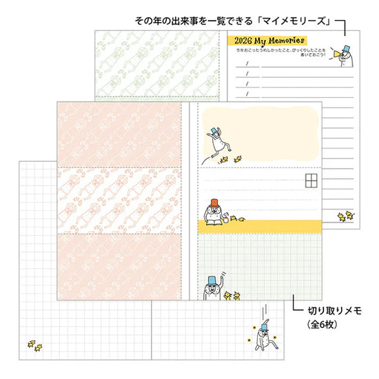 Midori 2026 Mini Pocket Diary - Ojisan