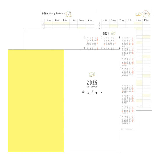 Midori 2026 Slim Pocket Diary - Dog