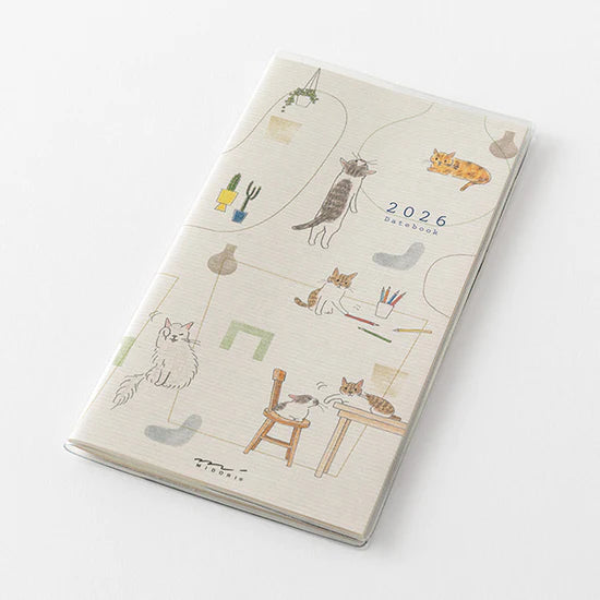Midori 2026 Slim Pocket Diary - Cat