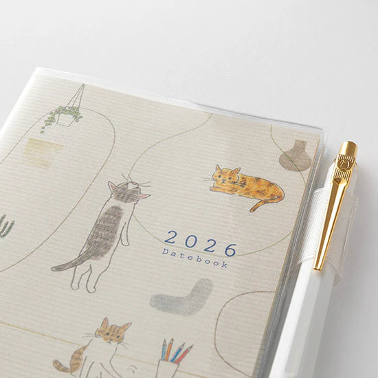 Midori 2026 Slim Pocket Diary - Cat