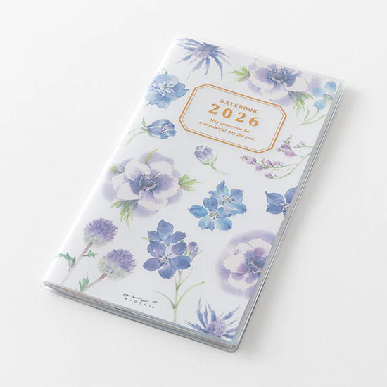 Midori 2026 Slim Pocket Diary - Country Time Flower