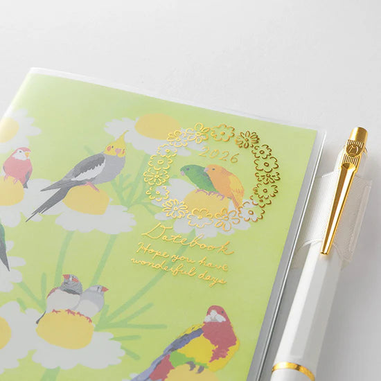 Midori 2026 Slim Pocket Diary - Bird