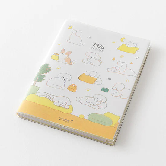 Midori 2026 A6 Pocket Diary - Dog