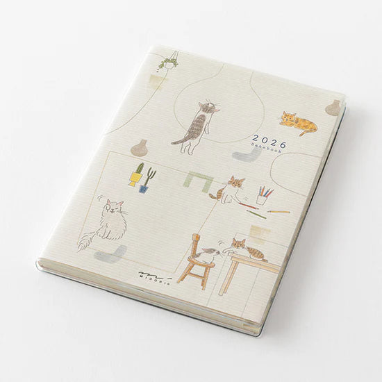 Midori 2026 A6 Pocket Diary - Cat